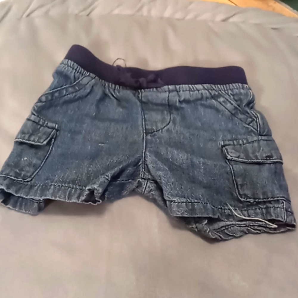 Blue denim shorts